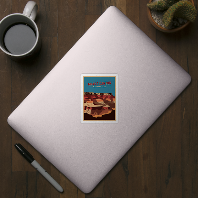 Grand Canyon National Park Minimalist Retro Poster by Perspektiva